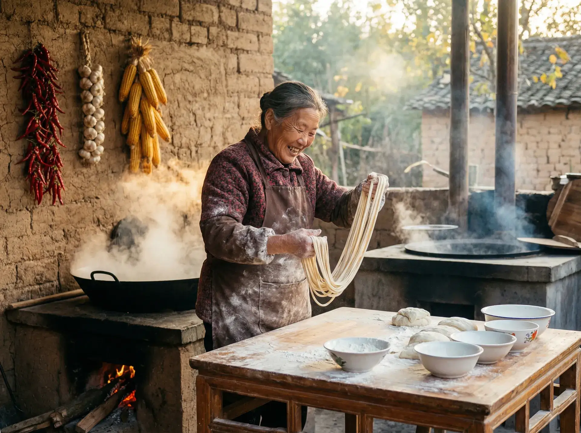 农家大嫂手擀面 - 禁忌第一季高清 乡村美食